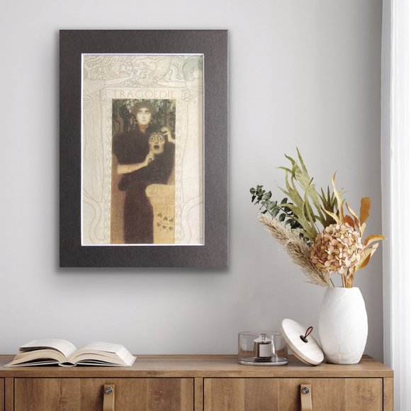 NWT 5x7" Gustav Klimt Print "From the Allegory" w/Black Mat - HOME - Picture 1 of 4